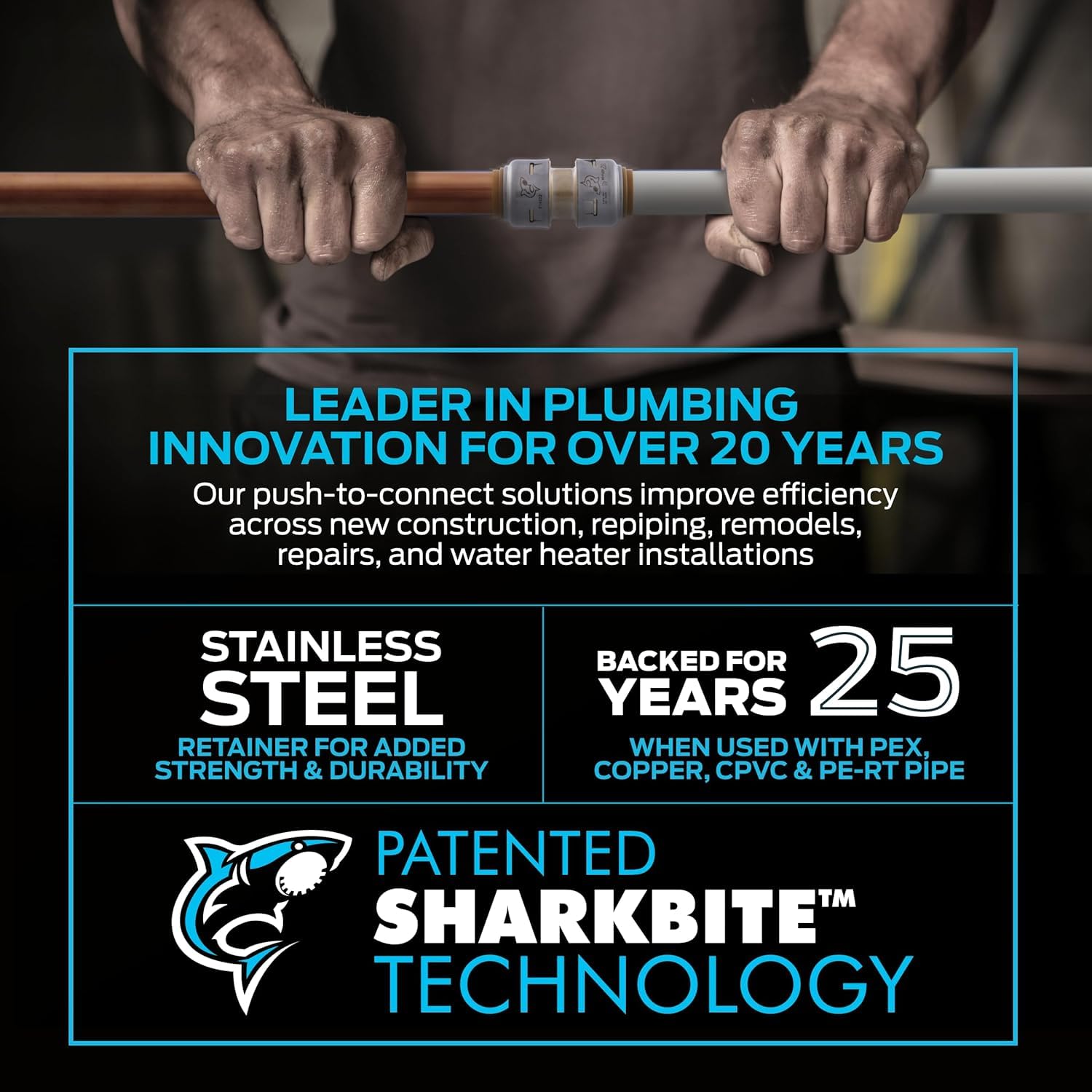 SharkBite Max Push-to-Connect Coupling - Plumbing Repair -6 SharkBite Max Push-to-Connect Coupling - Plumbing Repair -6
