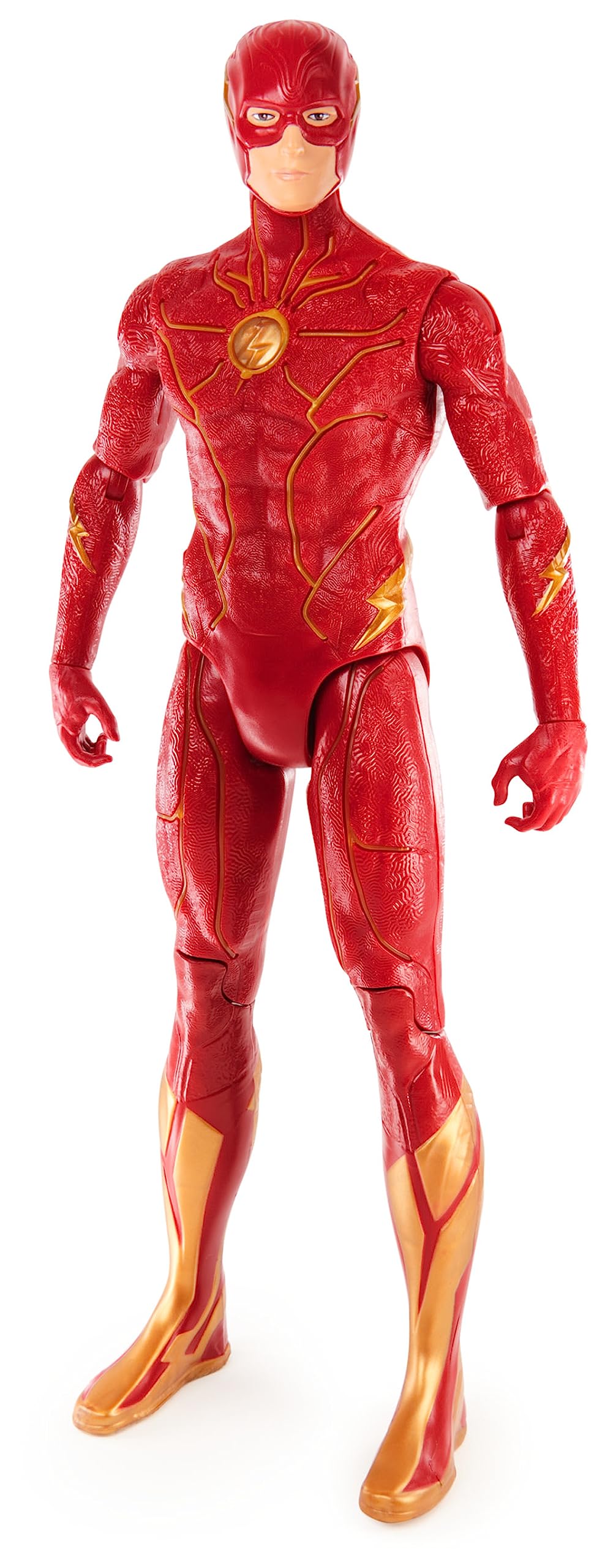 DC COMICS THE FLASH - Figurine Interactive Flash Deluxe 30 Cm - Sons & Lumières - Revivez Les Aventures De L'homme A Grande Vitesse Et Des Super Héros - Film The Flash - Jouet Enfant 3 Ans Et +