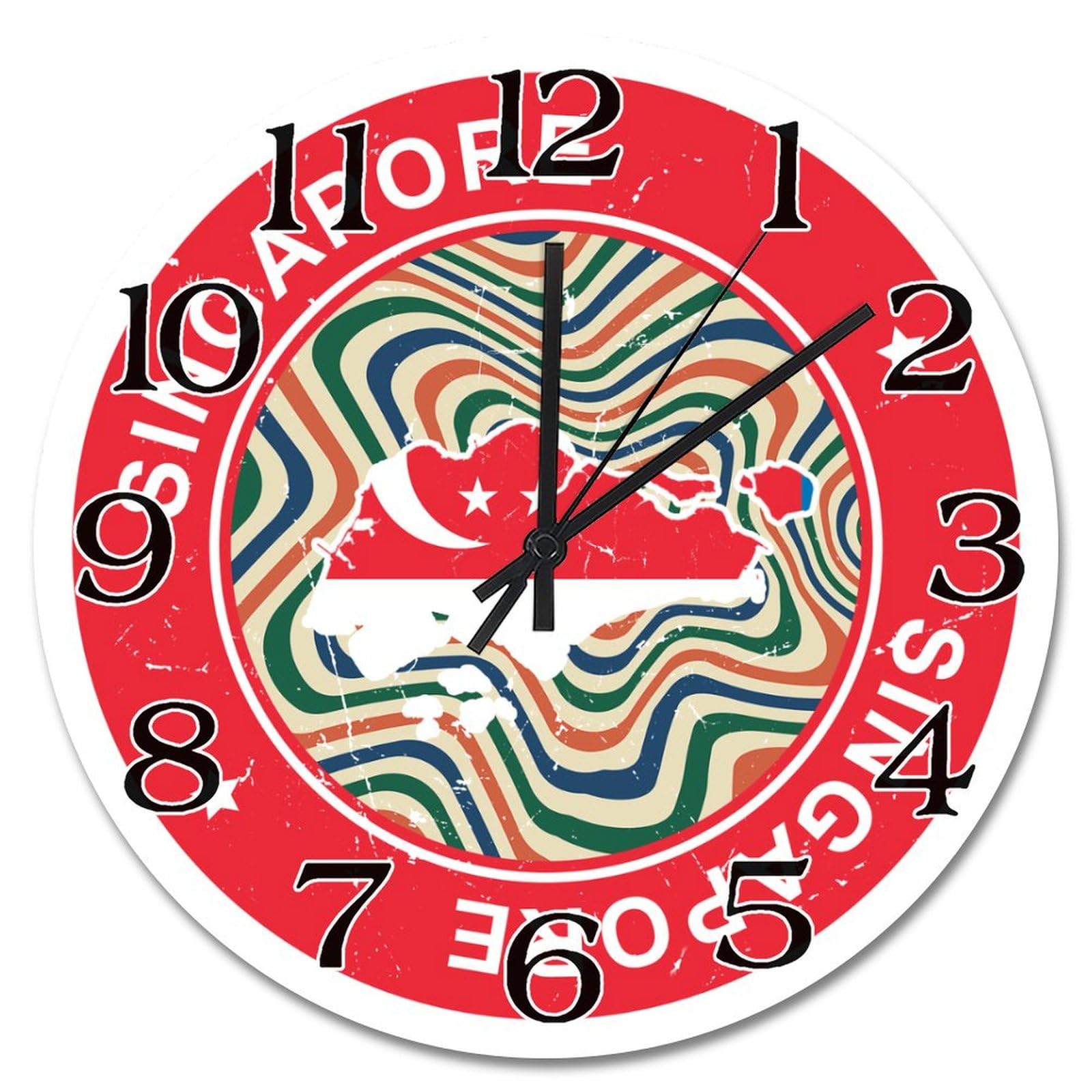 Horloge murale Singapour silencieuse pour en finir avec le tic-tac dans la chambre