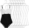 Lounsweer 30 Pack Bathing Suit Hangers Bikini Display Lingerie Wire Hangers Full Body Shape Metal Swimsuit Rack for Bra Boutique Closet Women (Silver)