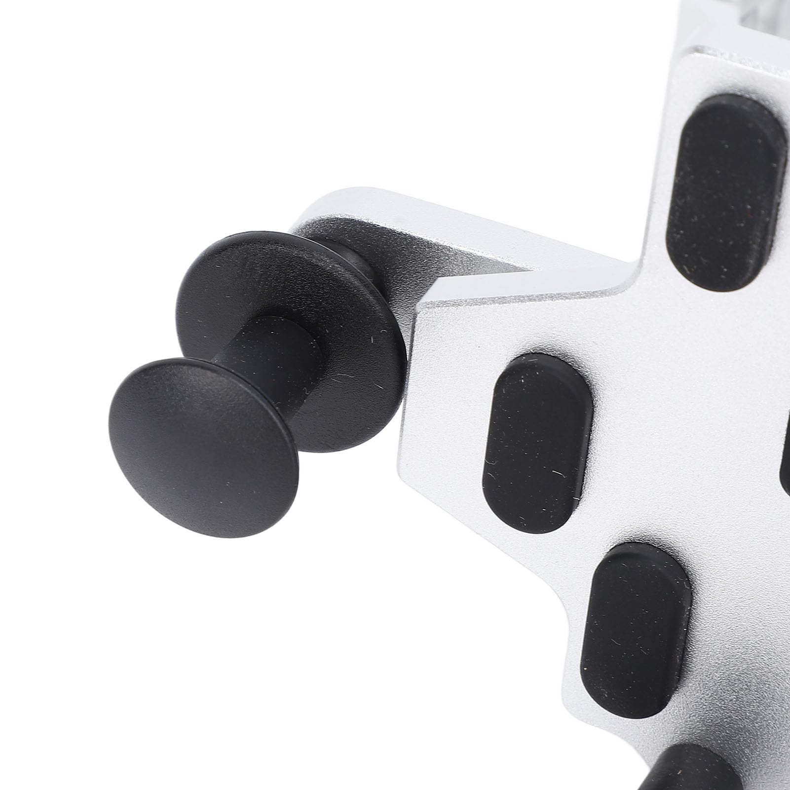 Support de Téléphone de Moto en Alliage D'aluminium, Poignée à 5 Griffes avec Coussinet en Silicone pour Une Protection Antichoc, Conception de Rotation pour Un Angle de Réglable, (Silver)