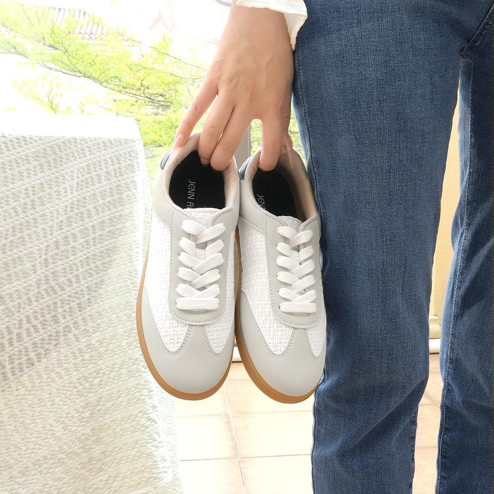 JENN ARDOR Lightweight Sneakers for Women Fashion Lace-Up Tennis Shoes Casual Comfortable Non-Slip Work Walking Everyday Shoes - Image 3