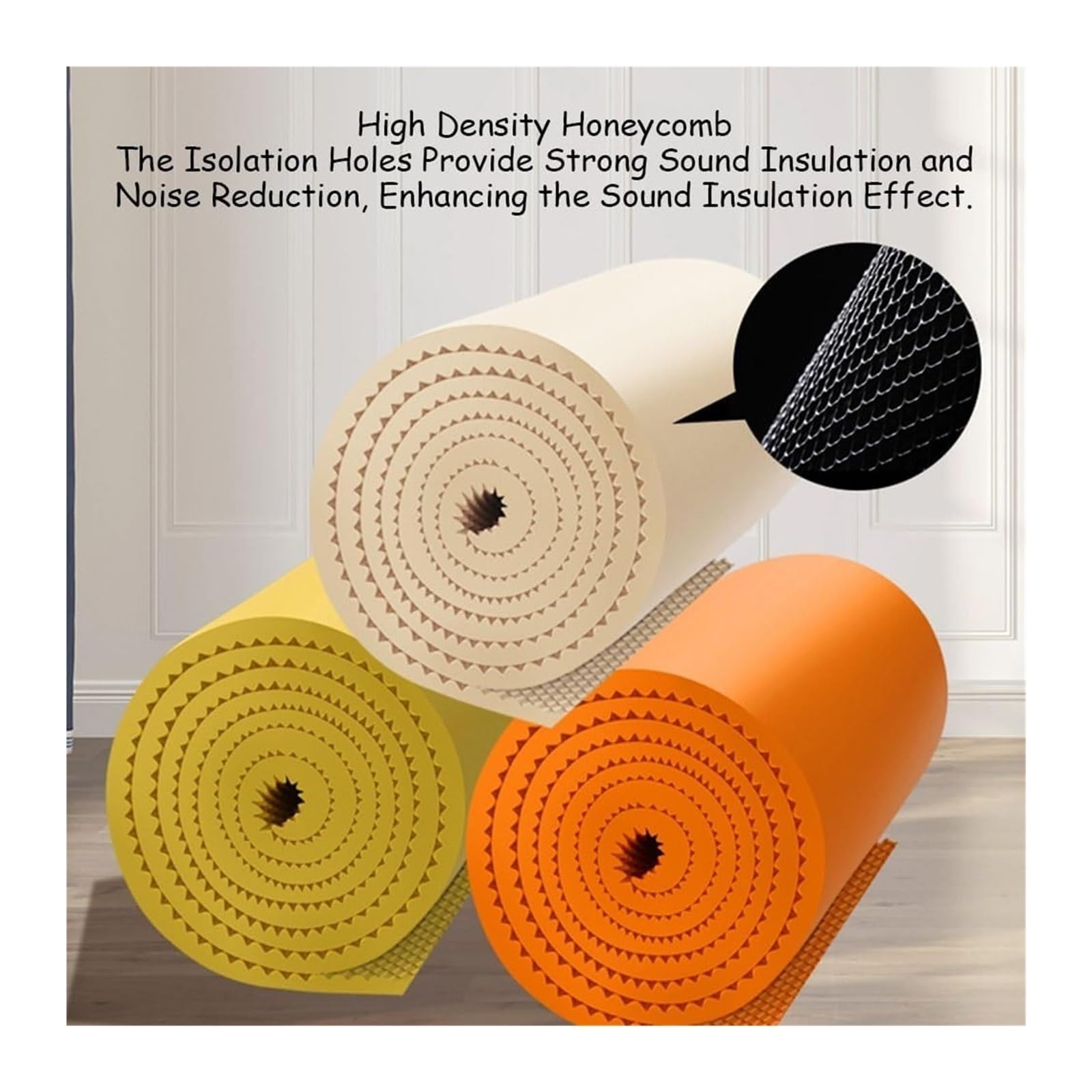 Izolacja akustyczna Pianka dźwiękochłonna Panele akustyczne z pianki akustycznej, mata wygłuszająca o grubości 5 cm do domu/studia, nadające się do krojenia, ognioodporne panele dźwiękochłonne do stu