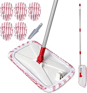Großer Mikrofasermopp 41*22cm, Flacher Wischmopp 5 Pads für Boden