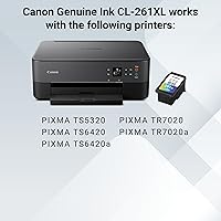 Vista 8 de Canon CL-261 XL Cartucho de tinta de color genuino, compatible con TS5320/6420/6420a, TR7020/7020a
