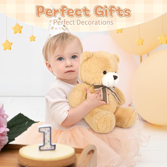 Tezituor Osito de Peluche 7 Pack, 30 cm, Marrón, para Decoración miniatura 7