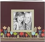 Pioneer Photo Albums 20 Page Designer Printed Raised Frame Garden Cover Scrapbook for 8 by 8-Inch Pages