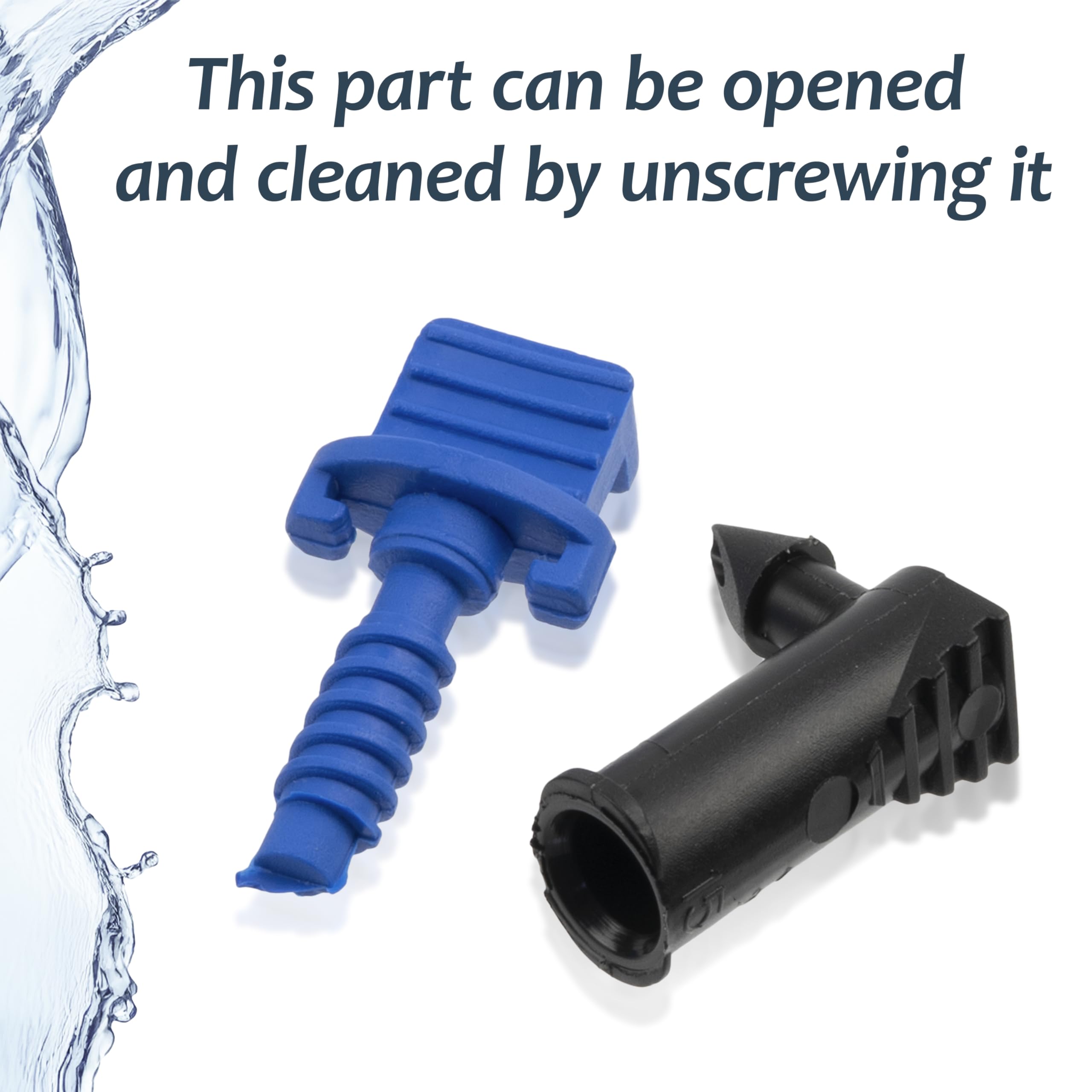 AERZETIX - Lot de 25 goutteurs d'arrosage externes démontables débit 8 litres par heure l/h - système goutte à goutte irrigation jardinage - en plastique - couleur bleu