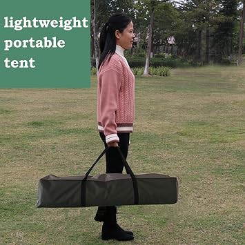 Camping Tents Shelter Portable with Carry Bag Waterproof Hold 5-8 Persons Instant Setup Pop Up Tent with Top Rainfly UV Protection for Camping Hiking Mountaineering (Color : Brown)