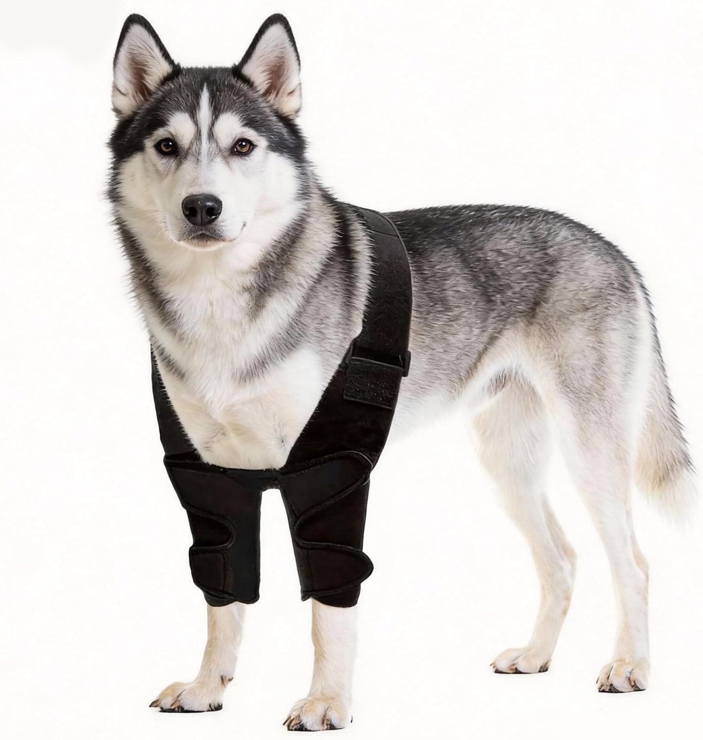 Dog Elbow Pads with Shoulder Brace for Front Legs – Adjustable Elbow Protector Braces for Dogs with Dysplasia, Arthritis, Calluses, Soft Breathable Front Legs Supports, X-Large