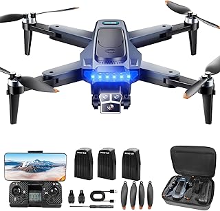 P17 GPS Drohne mit Kamera 4K Professionell, Infrarot-Hindernisvermeidung, 54 Min Flugzeit (3 Akkus), Bürstenloser Motor, 5G Live-Übertragung, unter 249g C0, Follow Me, faltbar (Schwarz)