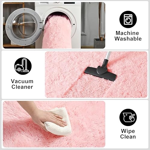 Miniatura 8 de Merelax - Tapete de pasillo suave para dormitorio o sala de estar, tapete mullido para junto a la cama, dormitorio estudiantil, habitación infantil