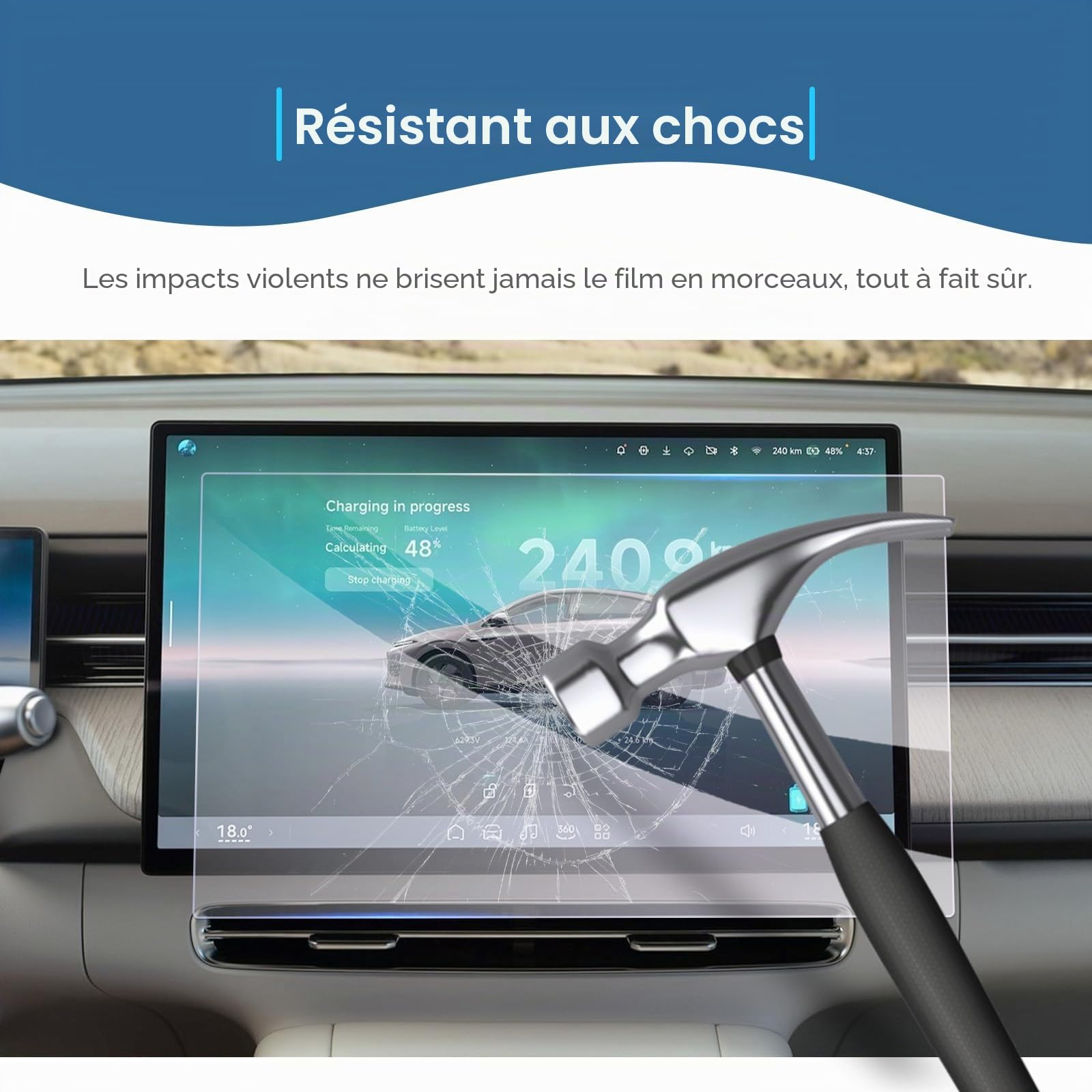 GAFAT Compatible avec le nouveau film de protection d'écran de navigation 2025 Xpeng G6 2026 2027 15,6", en verre trempé pour écran tactile X peng 2026 15,6", accessoires Xpeng G6, HD, résistant aux