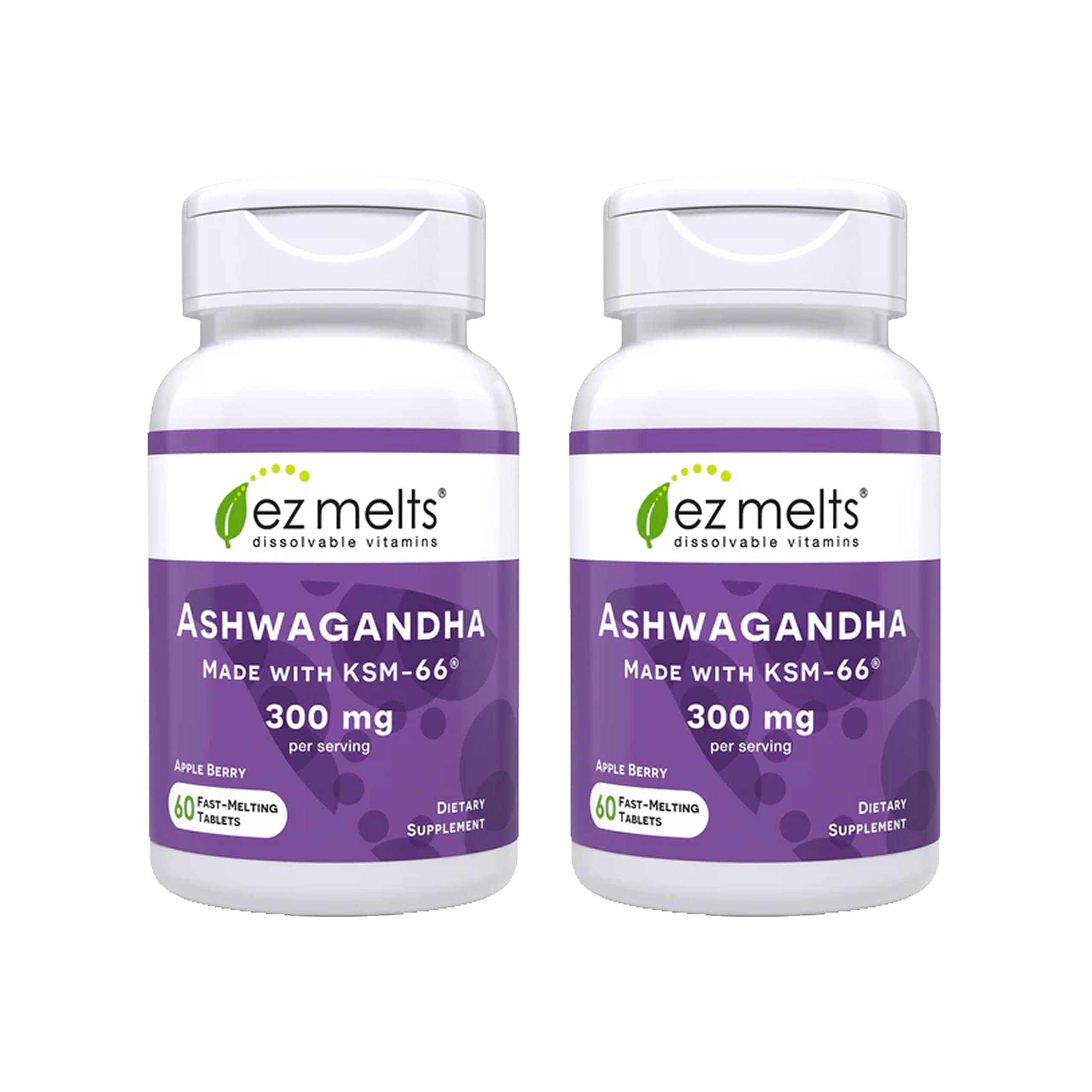 EZ Melts Dissolvable Ashwagandha 300 mg, Apple Berry, 60 Tablets — Amazon image 8