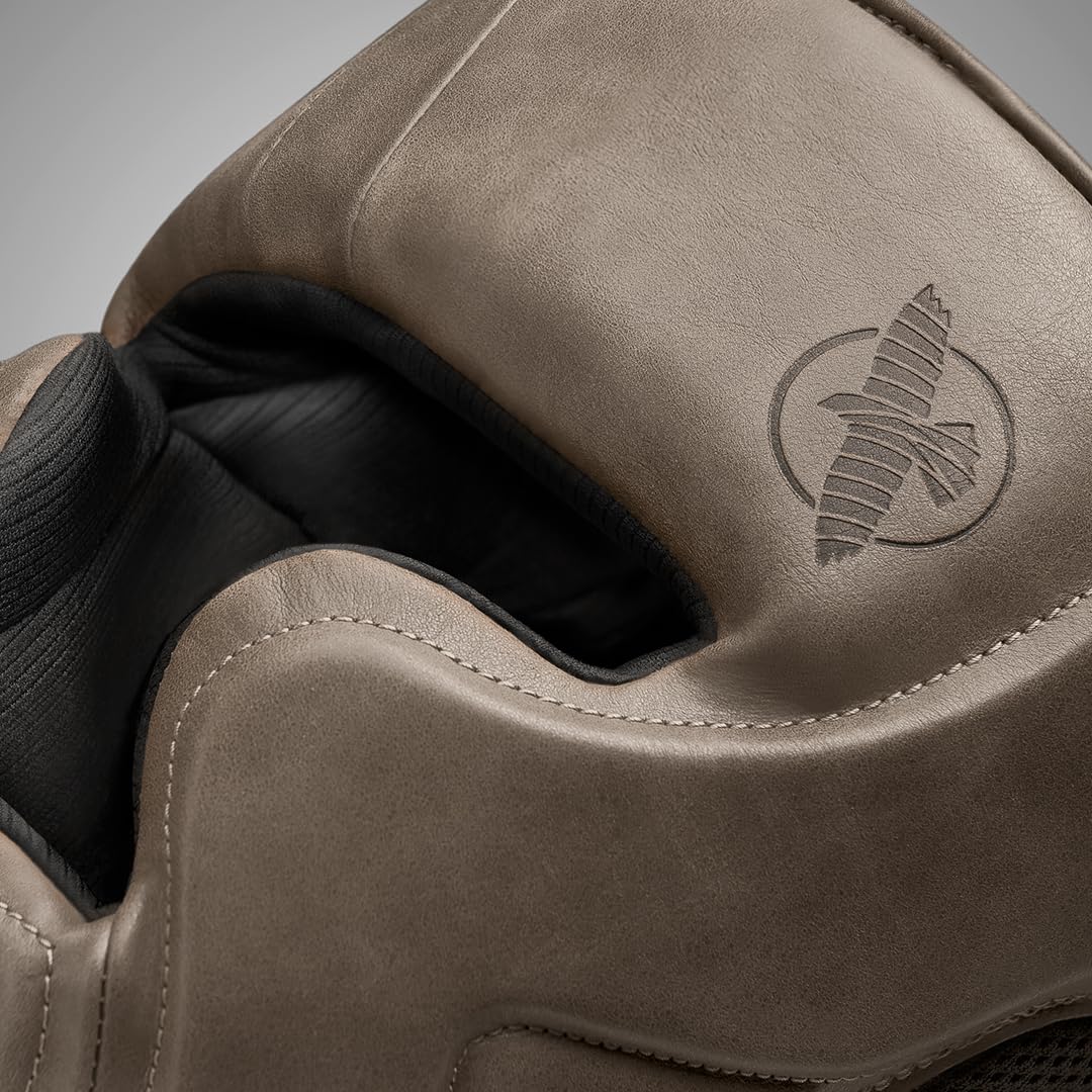 Hayabusa T3 LX Box-Kopfbedeckung, verstellbar aus Leder - Braun, One Size