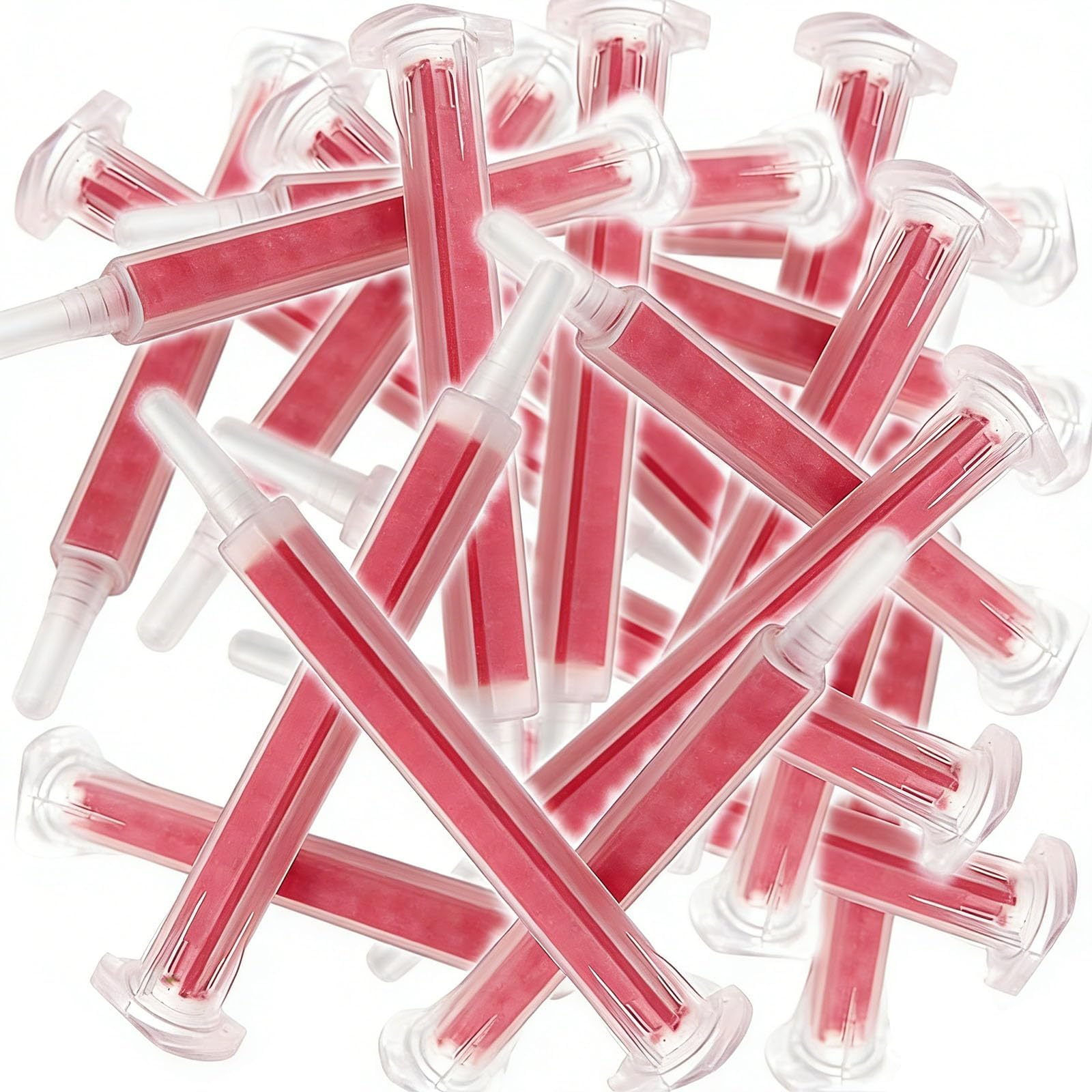 Pack of 25 Mixing Nozzles FMA06-16.1:1 Mixing Nozzle Mixer Tips for 2K AB Glue Stick Gun, Plastic Glue Mixing Tube, Static Mixer, Mixing Nozzles Plastic (50, Red)