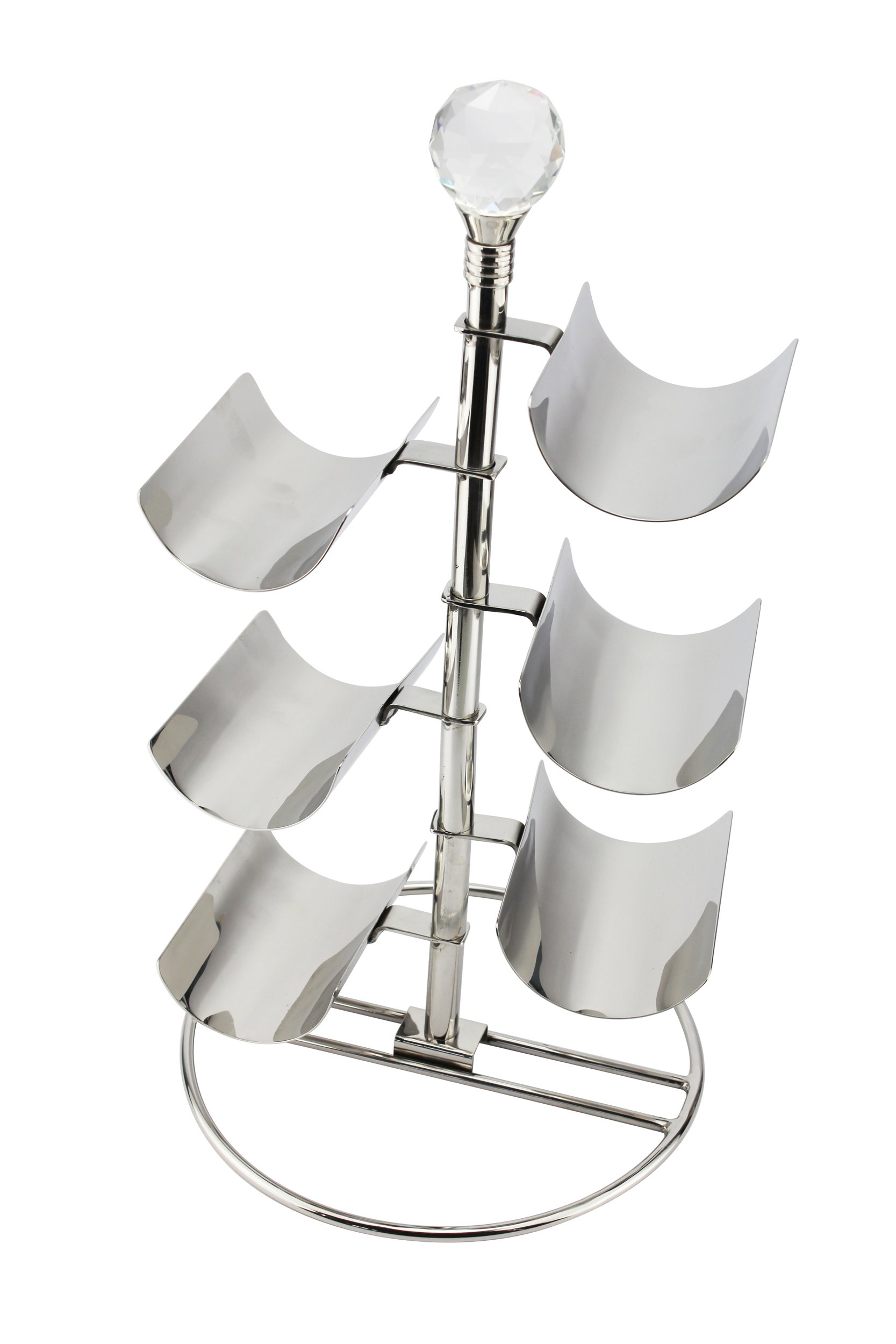 Sage Koncpt Premium Stainless Steel Crystal Hand Towel Stand, 3 Tier Shelf Holder for Shower & Hand Towels for Bathroom Hanging Storage Multi-Rack - Set of 1 (6 Rack)