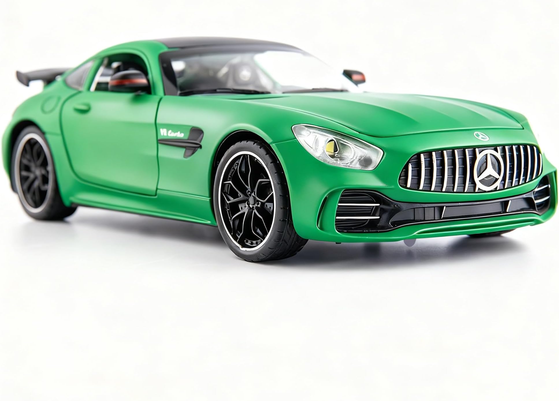 BDTCTK 1/24 Benz AMG GTR Toy Cars Model Car, Zinc Alloy Pull Back Toy car with Sound and Light for Kids Boy Girl Gift(Green)