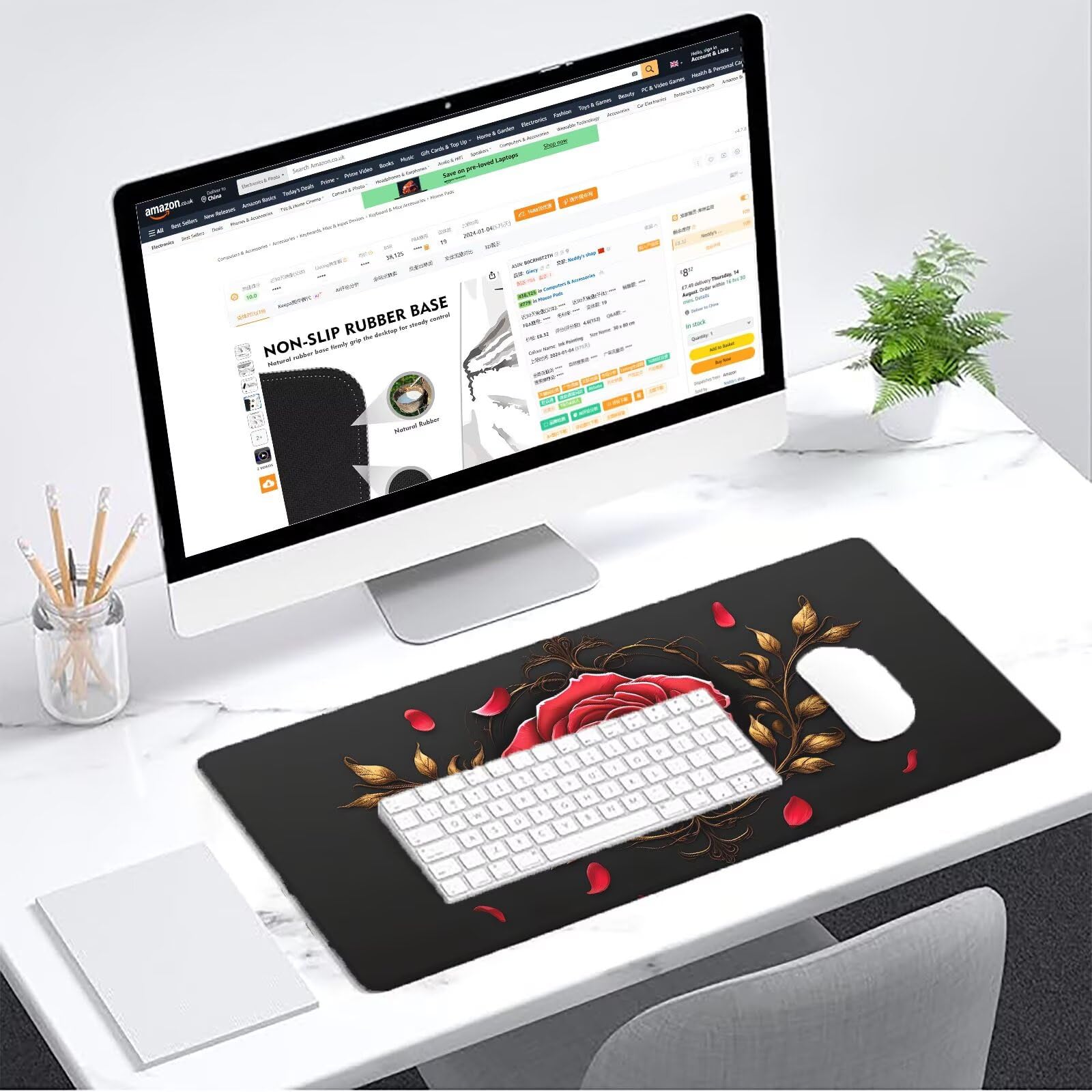 Podkładka pod mysz bordowa XXL 1400 x 700 mm mata biurkowa różowa podkładka pod mysz jednoczęściowa antypoślizgowa gumowa podstawa krawędzie akcesoria biurowe praca szyta mysz do komputera biurowego
