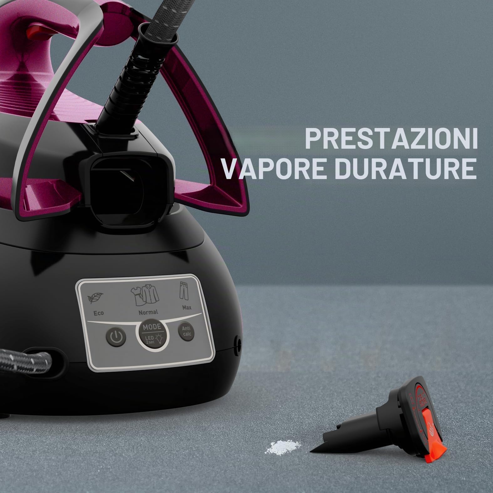 Tefal Generatore di vapore Express Vision SV8152, prestazioni di vapore potenti, Easy LED Vision per un'eccellente visibilità, tecnologia senza impostazione, serbatoio dell'acqua da 1,8 l, prodotto in