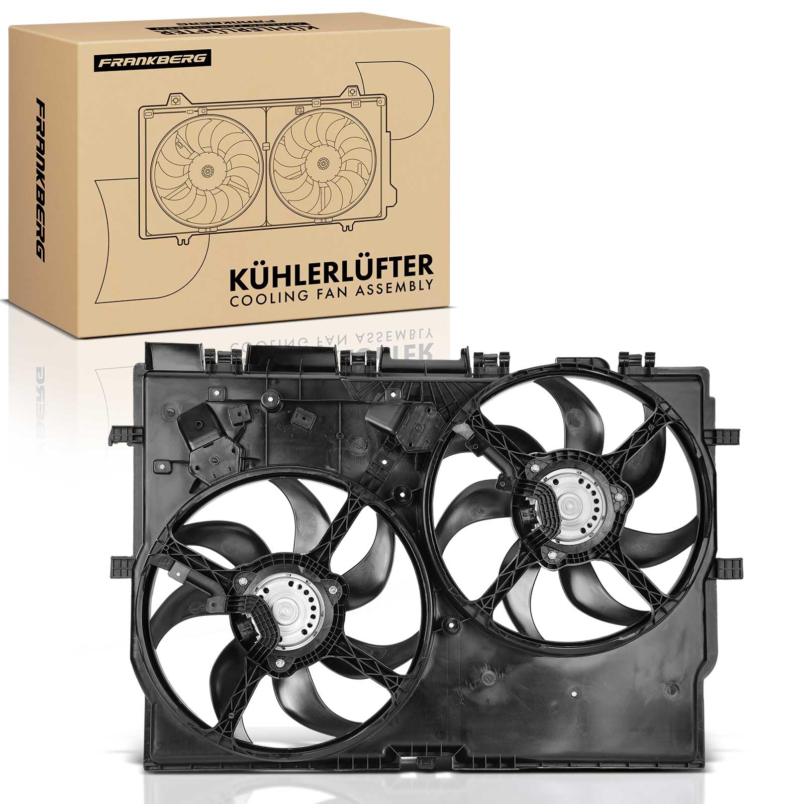 Frankberg Lüfter Motorkühlung Kühlerlüfter 230/210W Kompatibel mit Ducato Kasten 250 2.2L 2.3L 2006-Heute Ducato Bus 250 290 2.3L 2019-Heute Replace# 1347697080