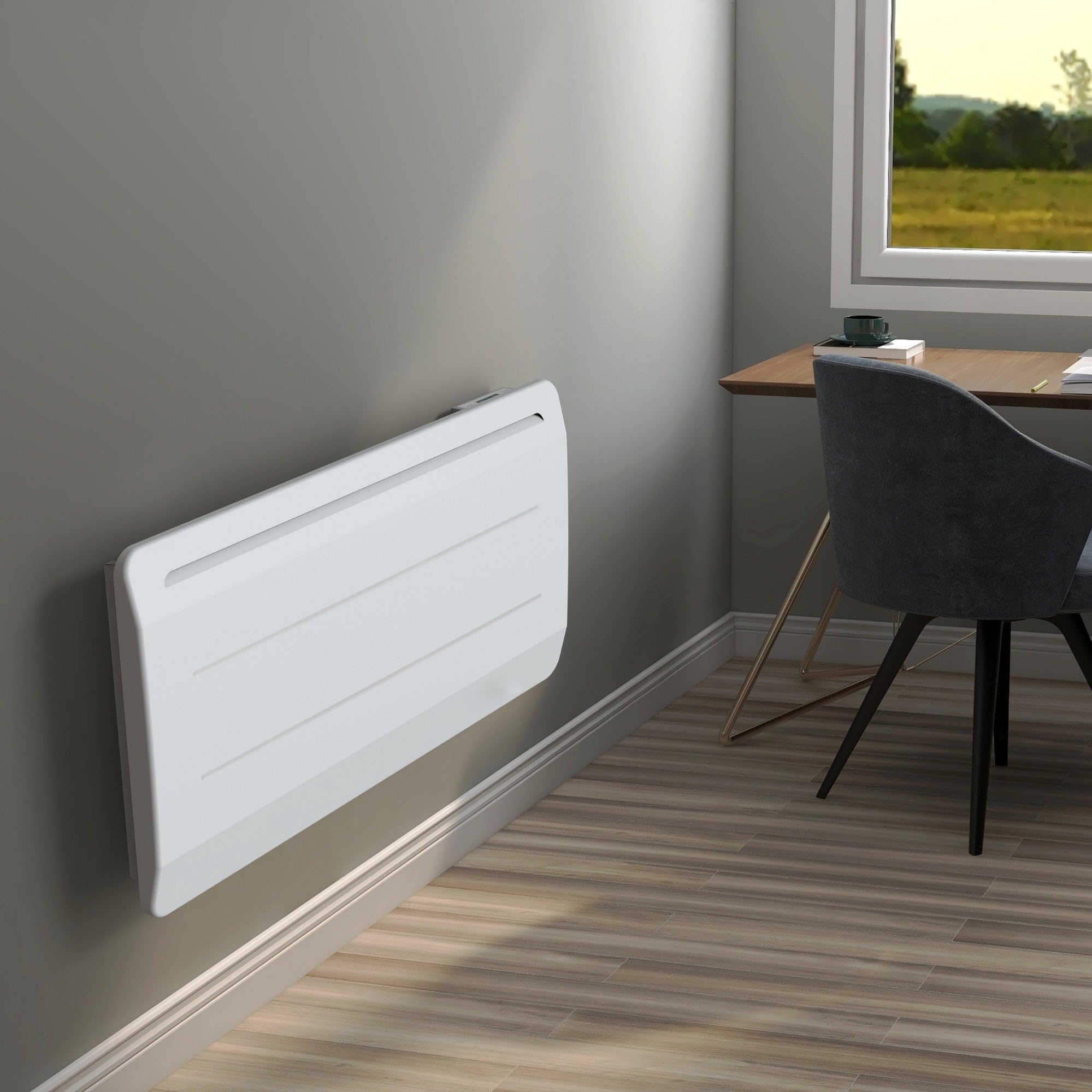 Kalia Radiateur électrique à inertie sèche FONTE écran LCD 2000W MAUNA