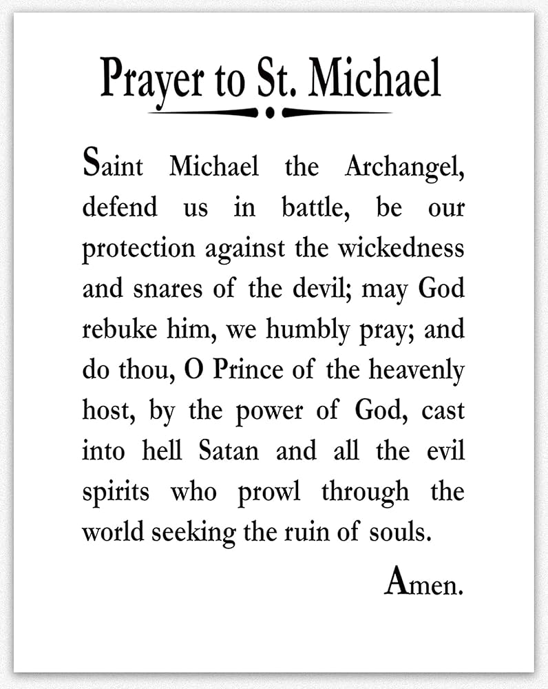 Printable Free Printable St Michael Prayer Printable Free Printable St Michael Prayer