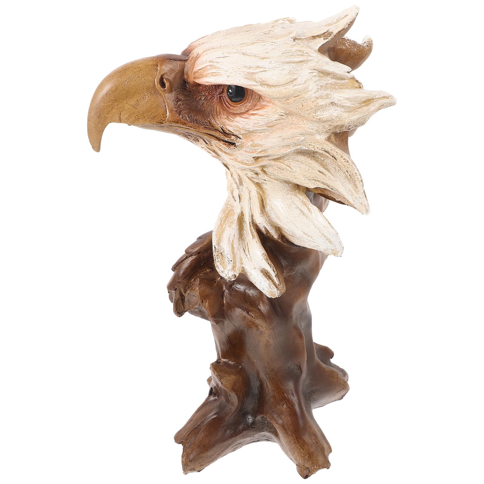 Figurine de tête d'aigle en résine vintage pour décoration de table de bureau