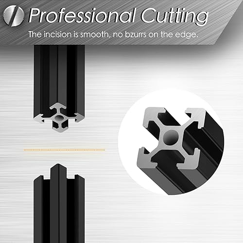 Miniatura 4 de 10 piezas de 48 pulgadas de perfil de extrusión de aluminio 2020 con ranura en T (1220mm), riel lineal de aluminio estándar europeo  Fácil de usar