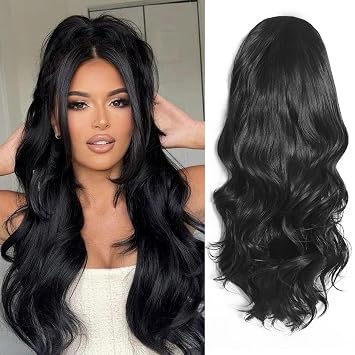 Half Wig 24 Inches Long Wavy Blonde Wig Clip in Half Head Synthetic Fibers Wigs Hair Extensions for Women Quick Weave Self Styled in 60 Seconds Half Wigs