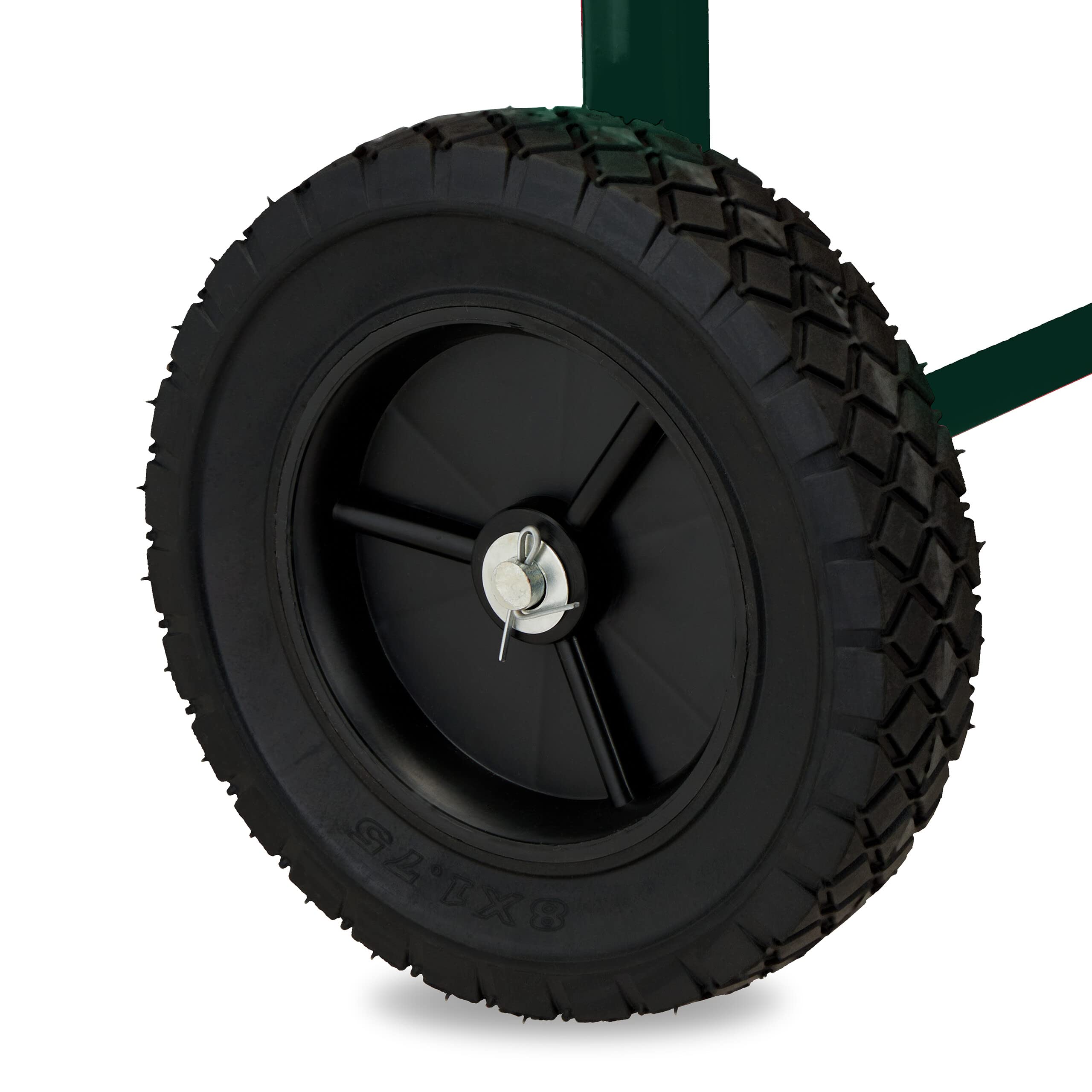 Relaxdays Supporto per Motore Fuoribordo, Carrello per Il Trasporto e Stoccaggio, in Acciaio, Fino a 100 kg, Verde Scuro