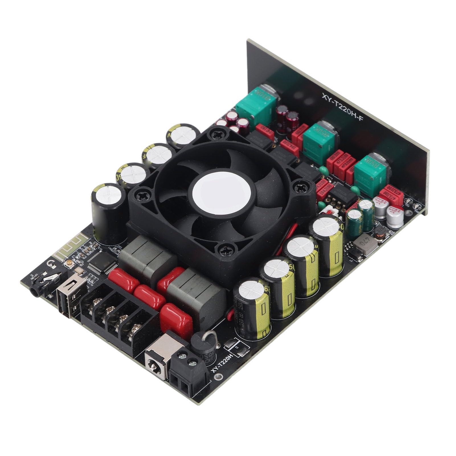 Placa Amplificadora Bluetooth 5.2, Módulo Amplificador de Potencia de Doble Canal de 220 W con Control de Agudos y Graves, para Teléfonos Inteligentes, Televisores y Portátiles