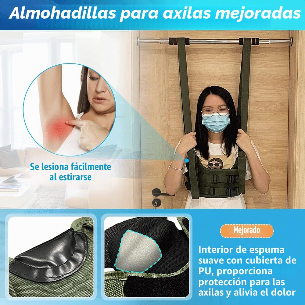 Estirador de espalda, cinturón de descompresión lumbar, hernia de disco, alivio del dolor de espalda, ciática, escoliosis, arnés de máquina de descompresión espinal (grande)