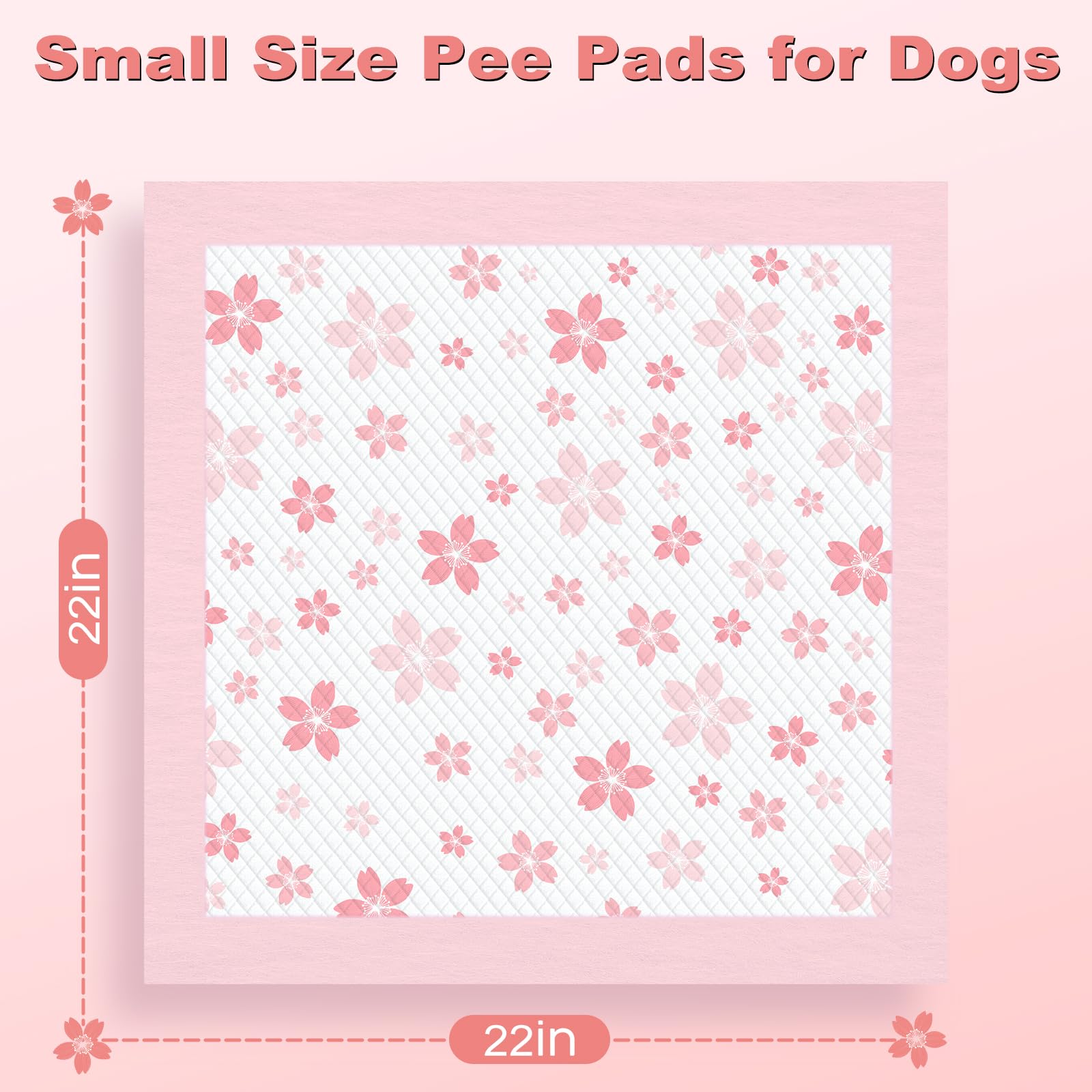 MIZOK Almohadillas para perros de flor de cerezo de 22 x 22 pulgadas, 100 unidades