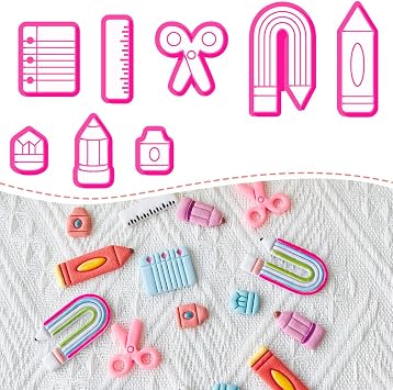 School Supplies Polymer Clay Cutters Set Molds, Clay Cutters for Polymer Clay, Clay Earring Tools