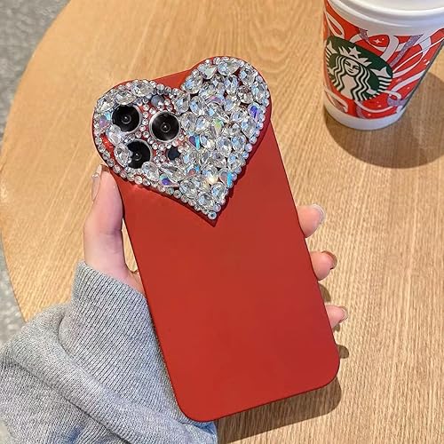Miniatura 2 de YueTSKY Funda brillante para iPhone 13 Pro Max, funda 3D de lujo con purpurina de diamantes de imitación para mujeres y niñas, bonita funda con