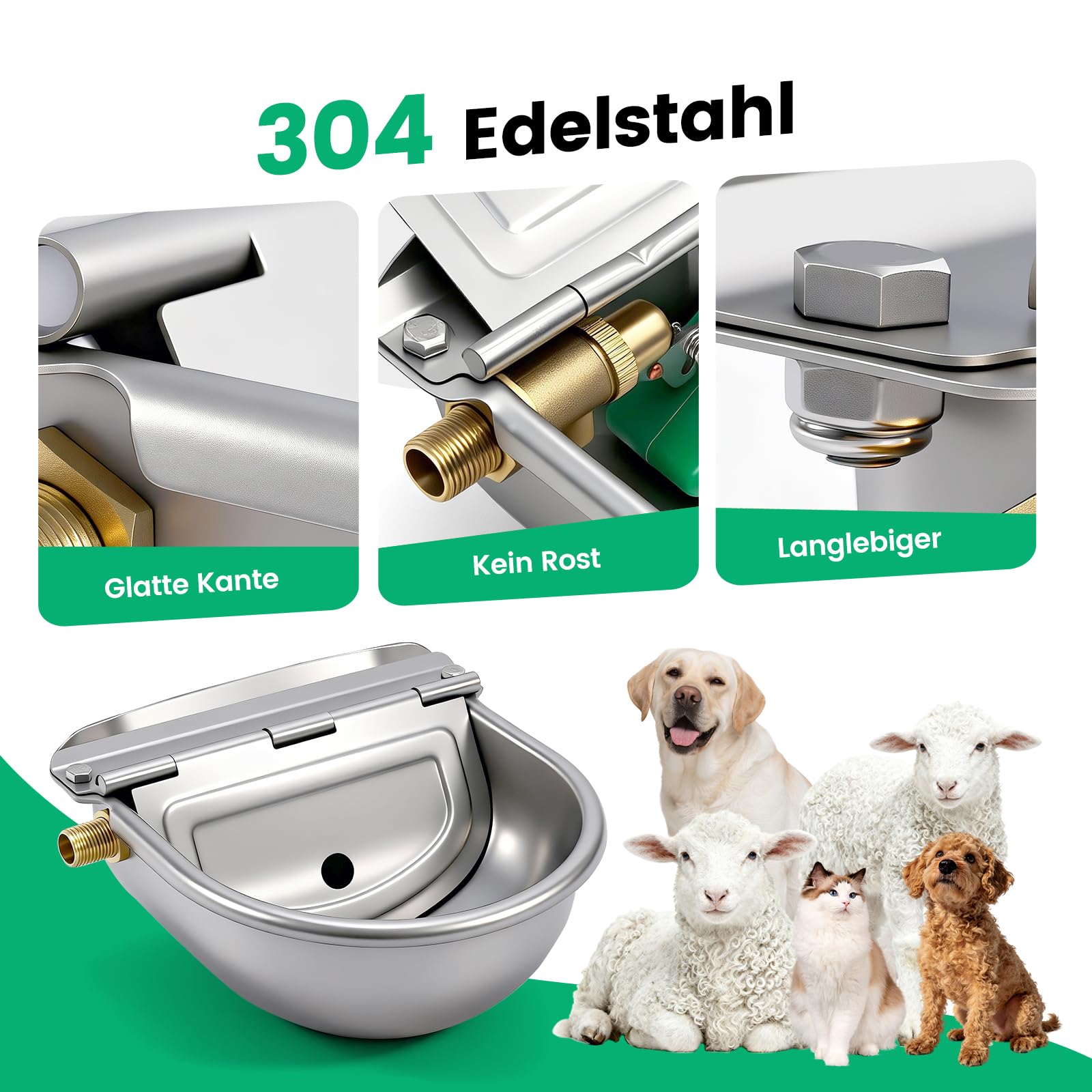 SchwimmerträNke,Pferde Und RinderträNke，Traenkebecken Mit Schwimmer,TräNke Schafes,Edelstahl TräNkebecken,TräNke Schafe,ViehträNke,Pferdetraenke FüR Rinder,Pferde,Schafe,Ziegen,Hunde,HüHner