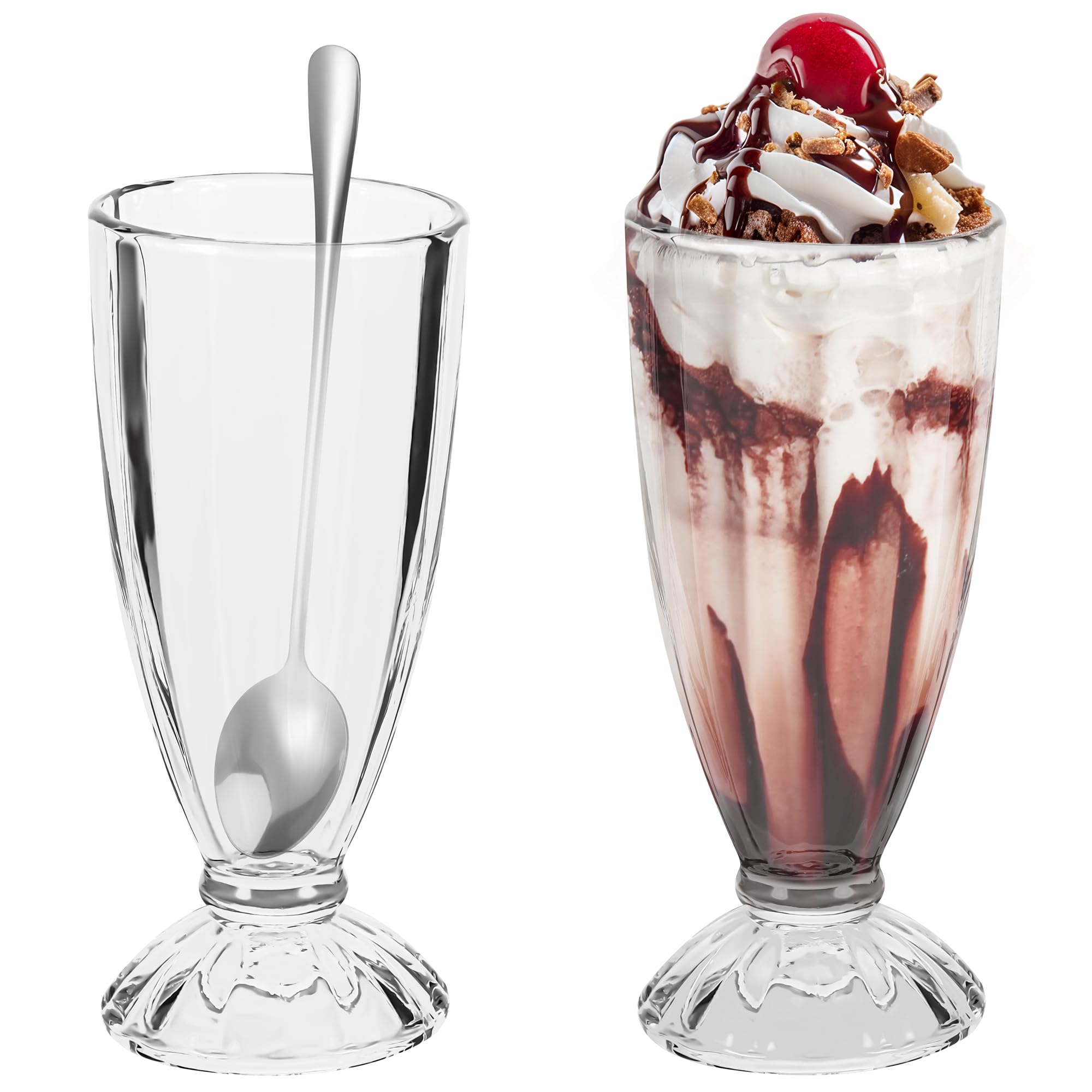 Cucchiaio da dessert in acciaio inox con manico lungo per tè e caffè, cucchiaini da cucina per mescolare dessert, frappè, insalata