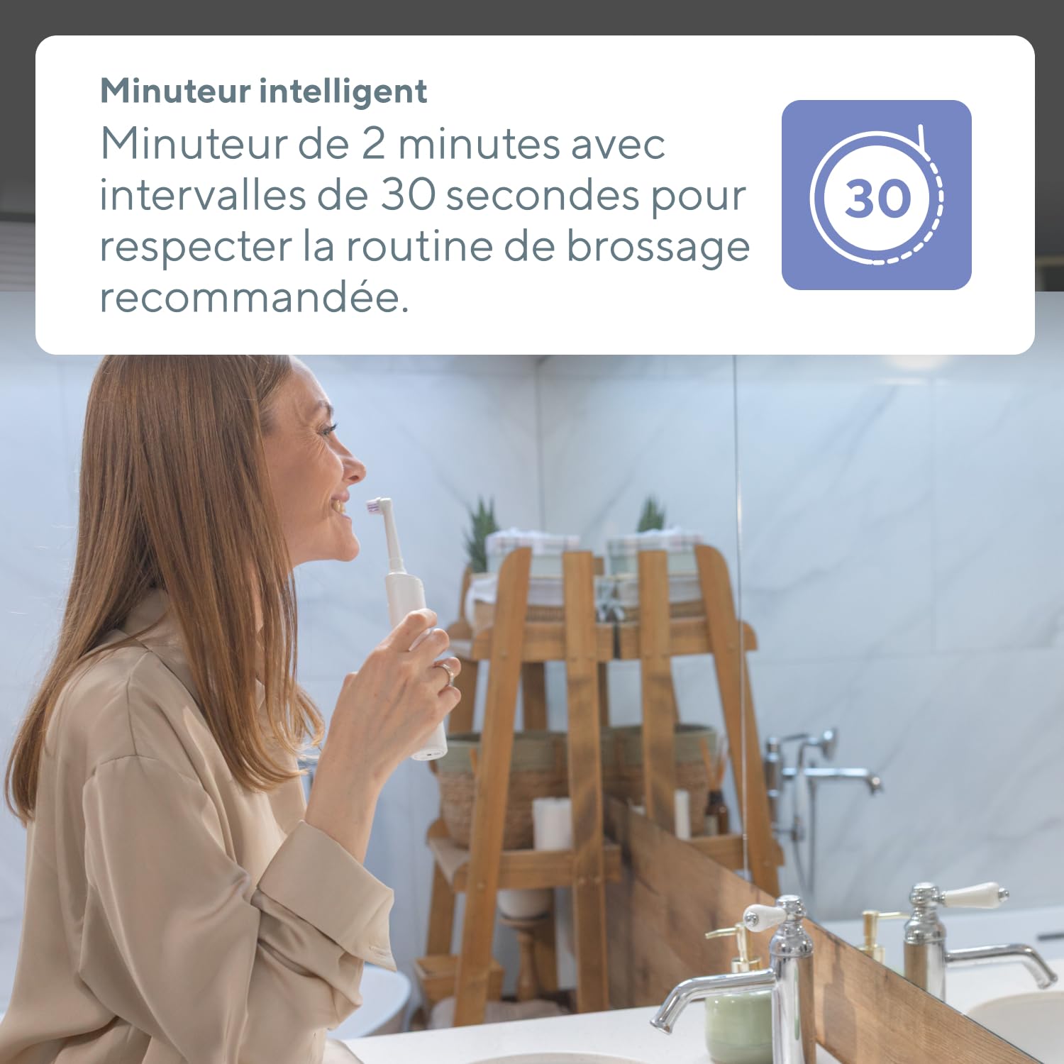 Brosse à Dents Rotative B.Well PRO-800 | 3 Modes & Autonomie 35 Jours | Qualité suisse, minuteur 2 minutes avec intervalle 30s, charge par induction & 2 brossettes, Noire