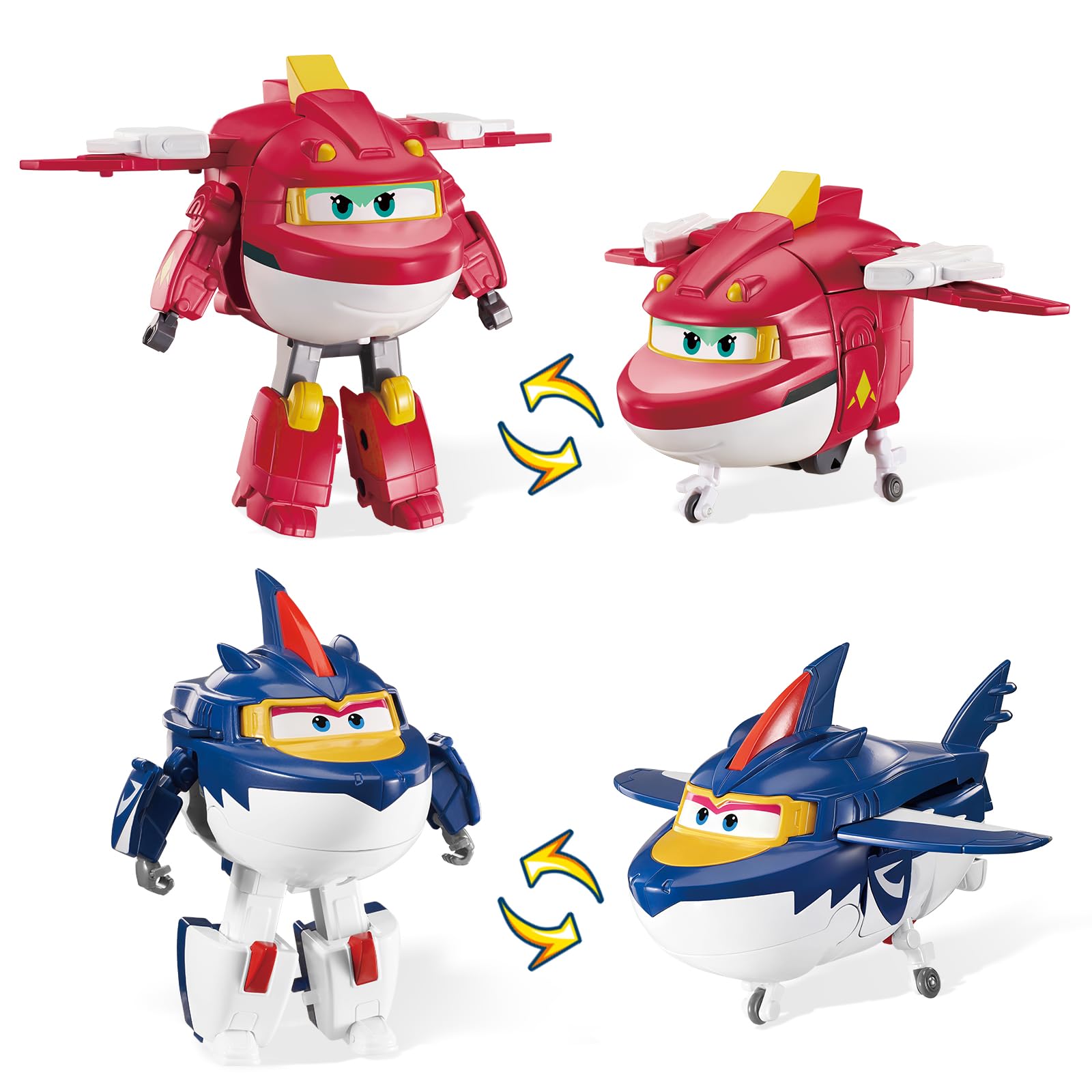 Super Wings Transforming Characters Collector 2-Pack (Shark & Rattie