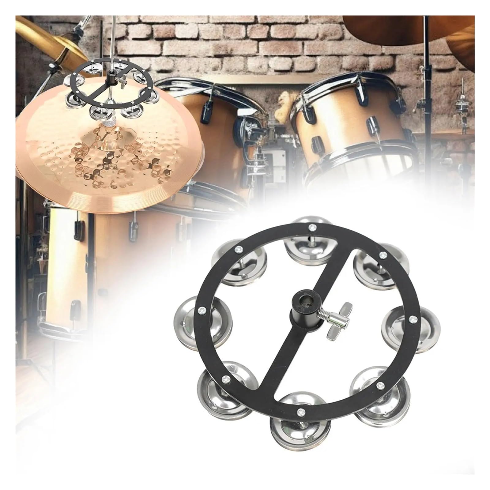 Hi Hat Tambourin Jingles Bell Drum Cymbale