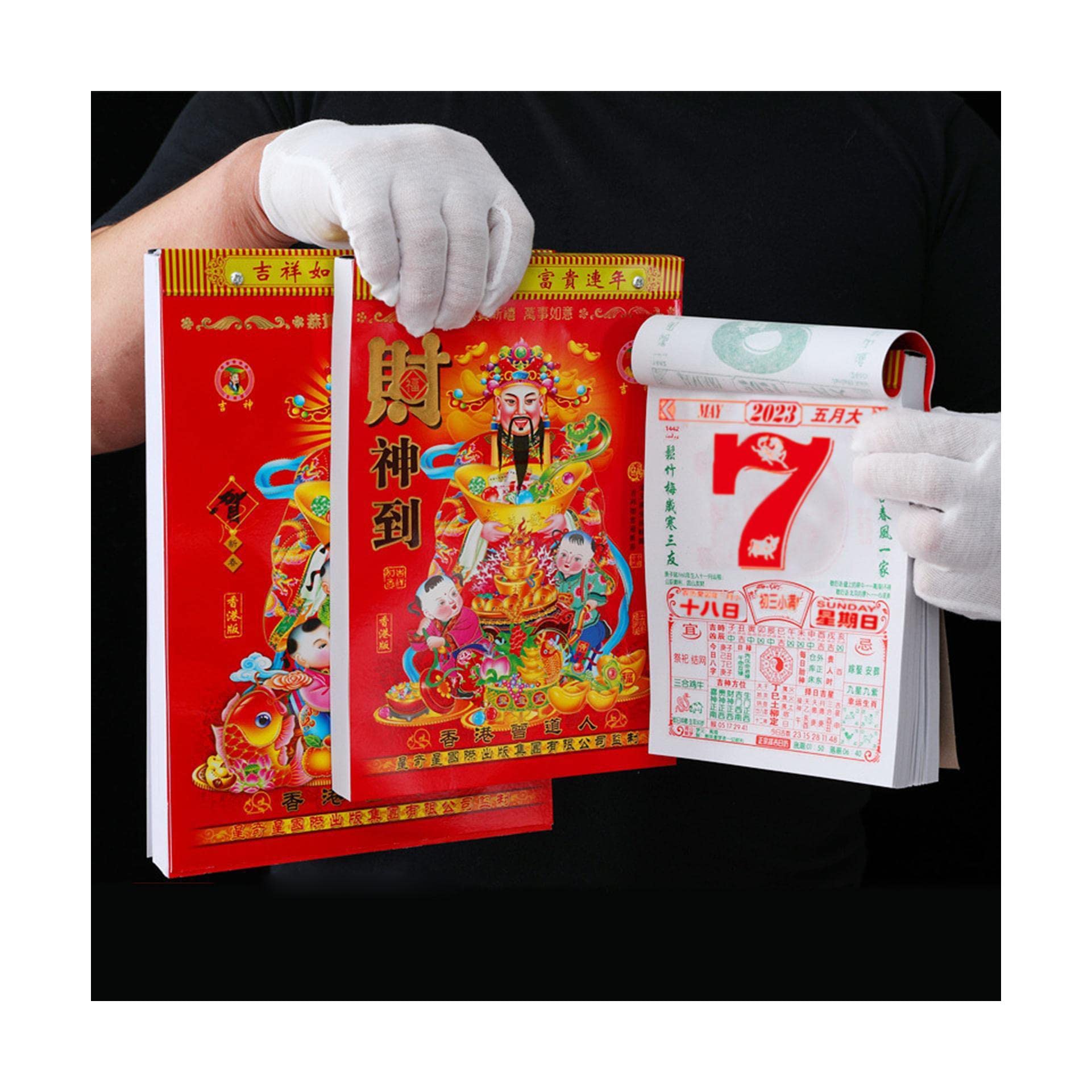 Calendario de Escritorio Calendarios Chinos 2023 Año Nuevo Calendarios de Pared Diarios del Zodiaco para el año Lunar del Ganado Página Individual por día Planificador de año