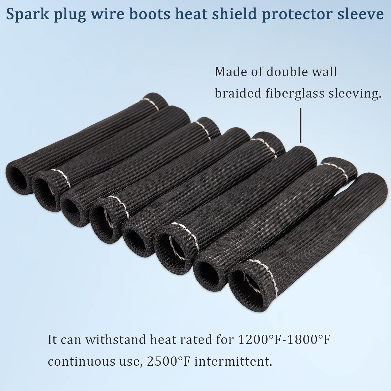 Spark Plug Wires 10mm Compatible with Chevy LS LS1 LS2 LS3 LS6 LS7, With Spark Plug Wires Heat Sleeves