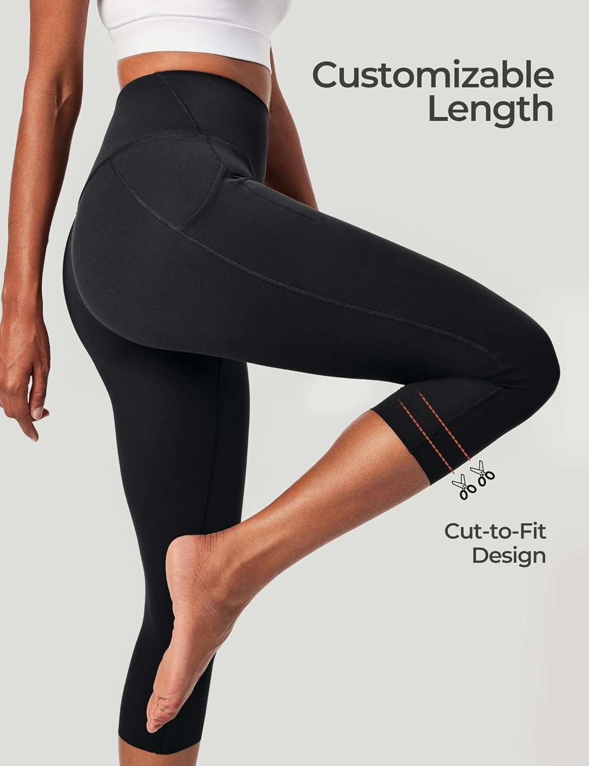 Heathyoga Buttery Soft Capri Leggings with Pockets for Women Tummy Control Capri Pants High Waisted Yoga Pants Women - Image 5