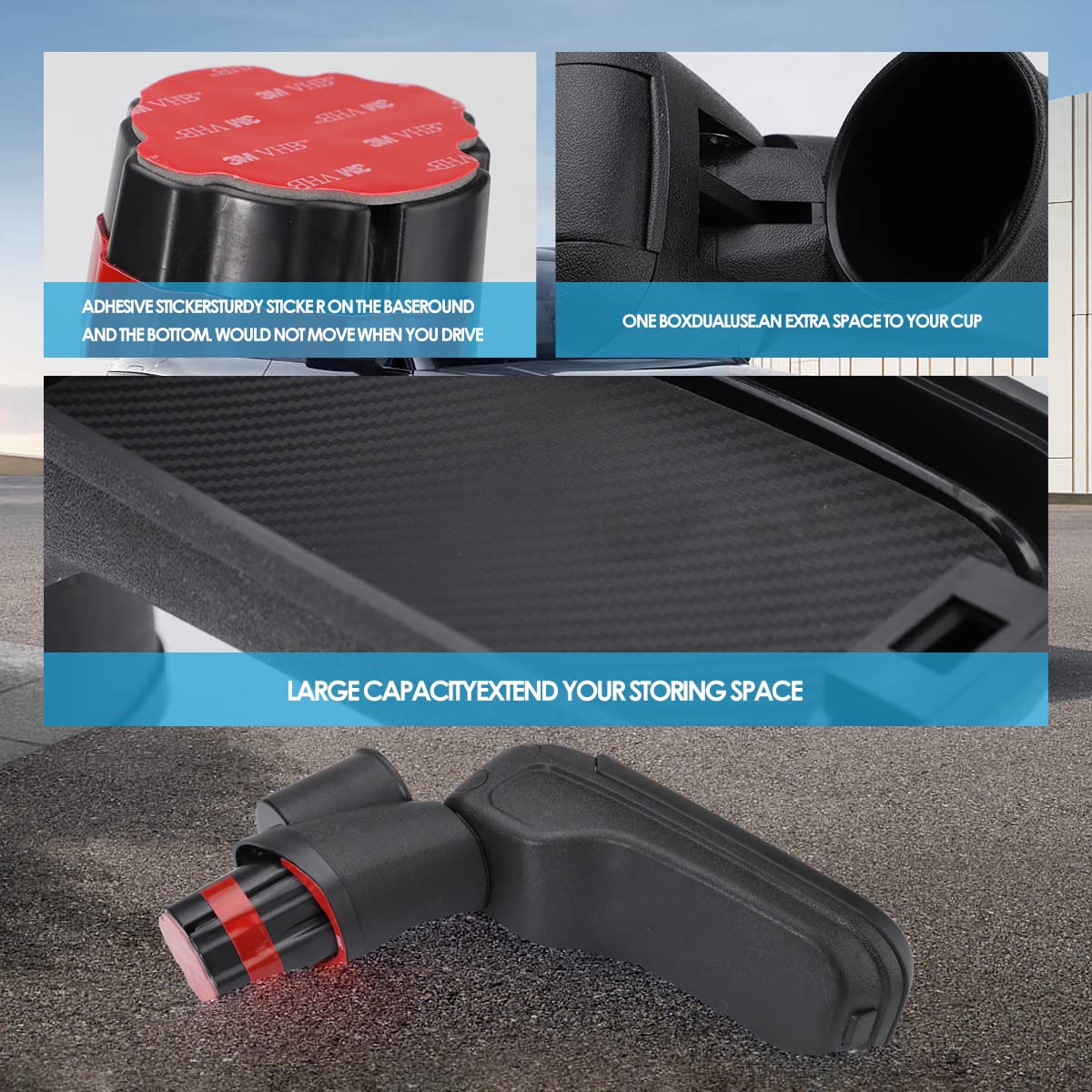 Bracciolo centrale pieghevole con vano portaoggetti contenitore per Smart 453 Fortwo Forfour Folding