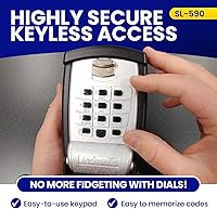 Vista 6 de SL-590 Punch Button Lock Box - Secure Wall Mount Key Storage for Homes, Offices, and Rentals