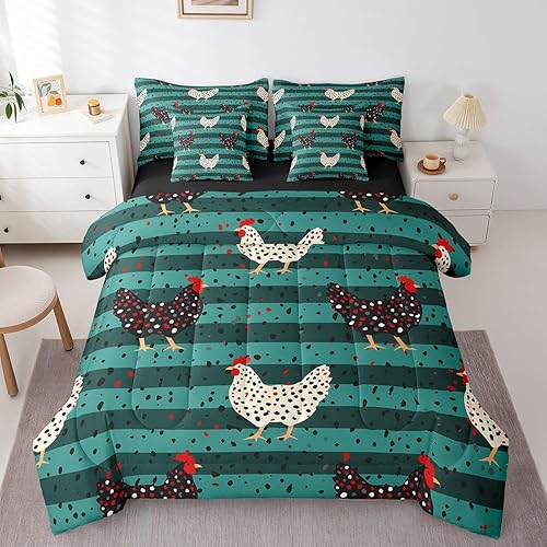 Erosebridal 7Pcs Rustic Chick Kids Bedding Set for Boys,King Size Comforter Set 