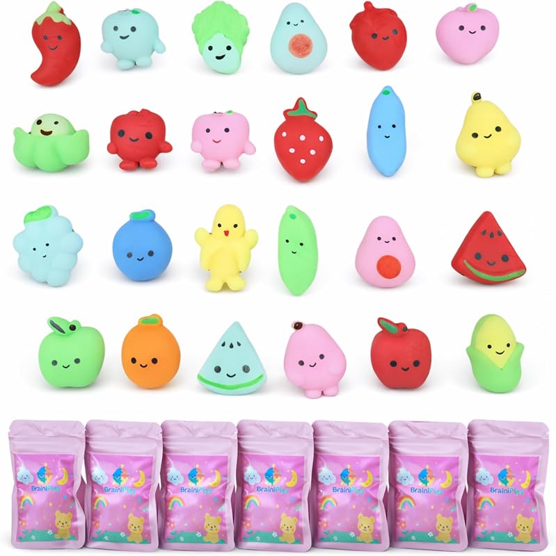 Juguetes Squishy, Multicolor, Plástico, 7cm Diámetro, Tema Animales, para Niños 3 Años y Más, Unisex (Pack 40, 40, Unidad)