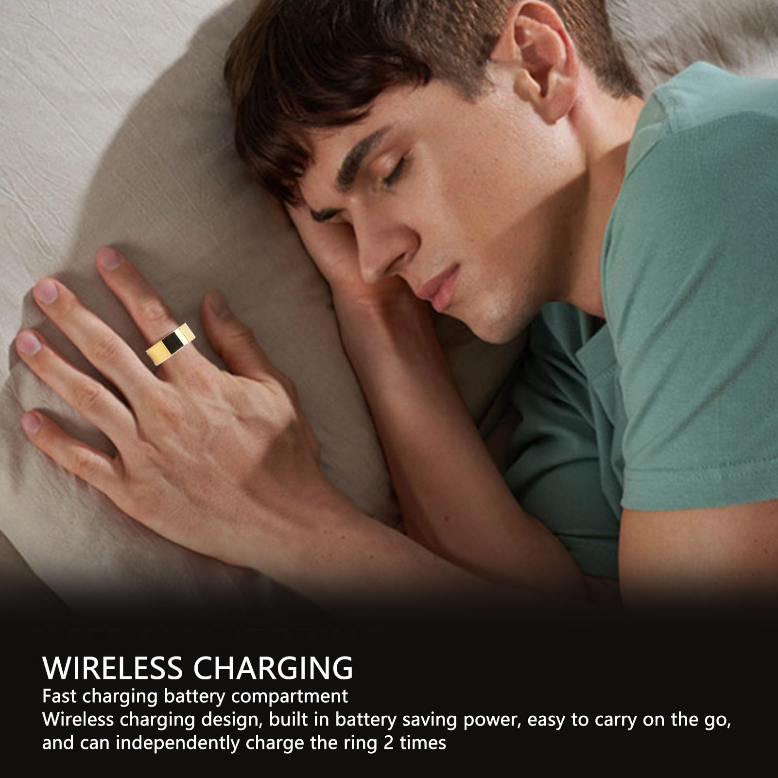 Septpenta Smart Ring Health Tracker, Indossabile Fitness Sonno Frequenza Cardiaca Rilevatore di Ossigeno nel Sangue Anello Intelligente, Anello alla Moda Ricaricabile Impermeabile(20)