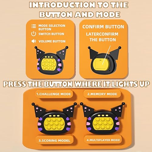 Miniatura 4 de BONYIOJIO Juguetes creativos para aliviar el estrés, rompecabezas de descompresión, máquina de juego de gopher con botones, novedosos juguetes para